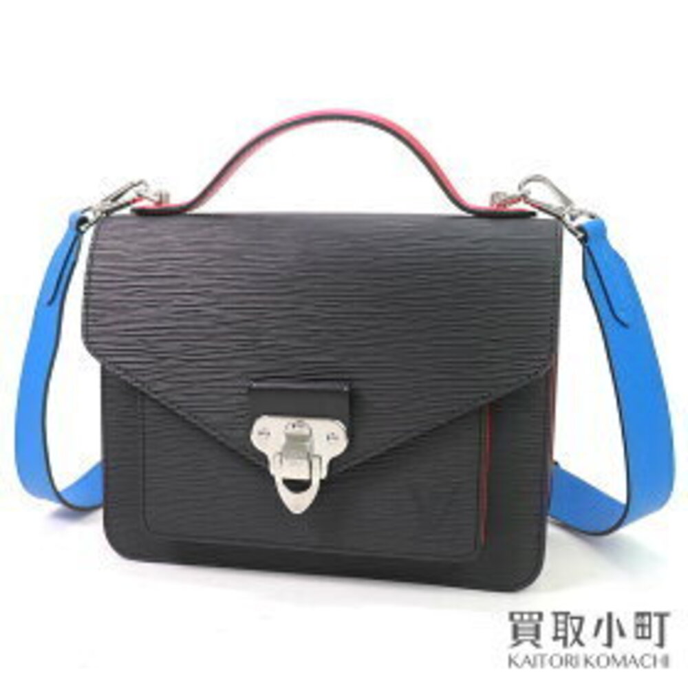 Louis Vuitton Neo Monceau Epi Noir Black Handbag Shoulder Bag Clutch Leather